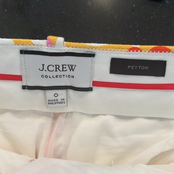 J. Crew Collection High Rise Peyton Pant in Ratti Curly Floral SZ 0 - Picture 6 of 7